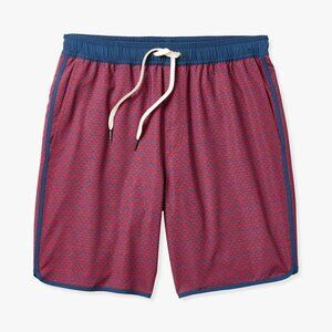Fair Harbor Anchor Trunk | Nautical Red Wavy Geo Size LL / 8